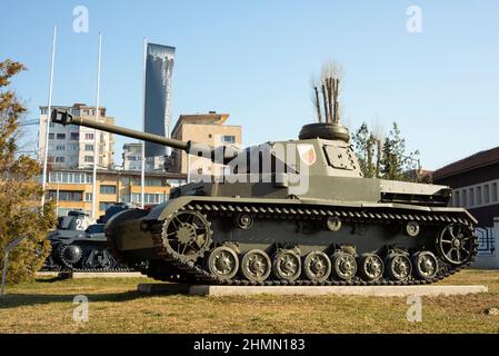 Hauptkampfpanzer T-IV Version J, Pz. Kpfw. IV, Ausf. J, M 1943 ausgestellt im Nationalmuseum für Militärgeschichte in Sofia, Bulgarien Stockfoto