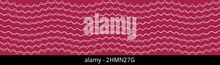Zick-Zack-Stiche nahtloser Vektor-horizontaler Rand Stock Vektor