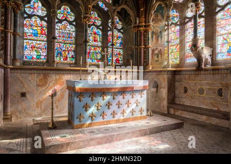 The Church of St Mary, Studley Royal, Yorkshire, Großbritannien. Stockfoto