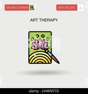 Einfaches Vektorsymbol für Kunsttherapie. Stock Vektor