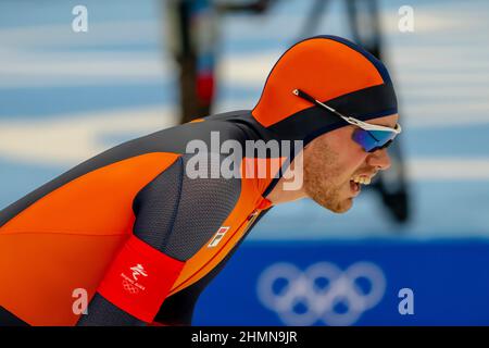 Peking, Hebei, China. 11th. Februar 2022. Patrick ROEST (NED) gewinnt die Silbermedaille beim Eisschnelllauf-Event 10000m während der Olympischen Winterspiele 2022 in Peking, Hebei, China. (Bild: © Walter G. Arce Sr./ZUMA Press Wire) Bild: ZUMA Press, Inc./Alamy Live News Stockfoto