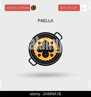 Paella einfaches Vektorsymbol. Stock Vektor