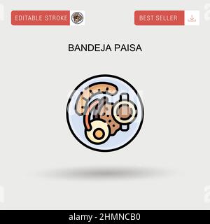 Einfaches Vektor-Symbol von Bandeja Paisa. Stock Vektor