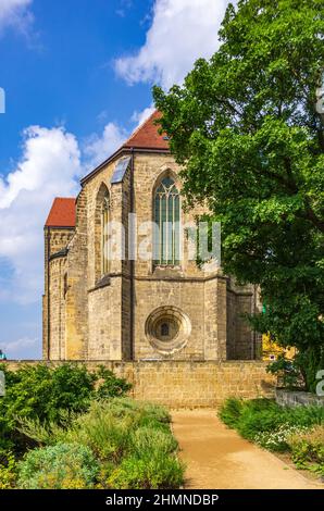 Quedlinburg, Sachsen-Anhalt, Deutschland: Chorseite der Stiftskirche St. Servatius oder St. Servatii, auch bekannt als Quedlinburger Dom. Stockfoto