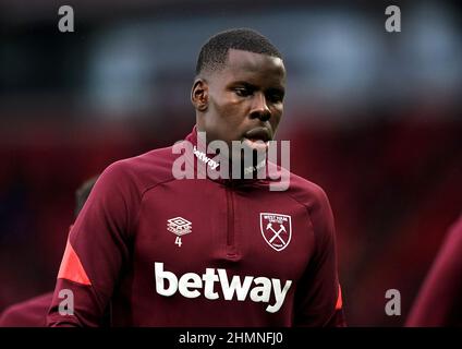 Aktenfoto vom 22-01-2022 von Kurt Zouma von West Ham United, der am Sonntag für die Premier League-Reise von West Ham nach Leicester zur Auswahl steht, sagte Manager David Moyes. Ausgabedatum: Freitag, 11. Februar 2022. Stockfoto