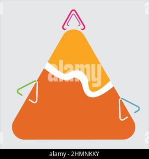 Minimales Dreieck-Logo-Konzept, modernes Vektor-Business-Logo, einfache und einzigartige abstrakte Illustration Stock Vektor