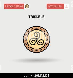 Einfaches Vektorsymbol Triskele. Stock Vektor