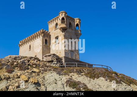 Santa Catalina Castle, ein Aussichtsturm, in Tarifa, Spanien Stockfoto