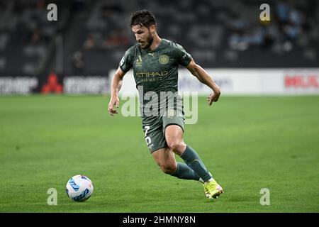 Sydney, Australien. 11th. Februar 2022. 11th February 2022 : CommBank Stadium, Sydney, Australien; A-League Football Western Sydney Wanderers versus Melbourne City; Mathew Leckie of Melbourne City Credit: Action Plus Sports Images/Alamy Live News Stockfoto