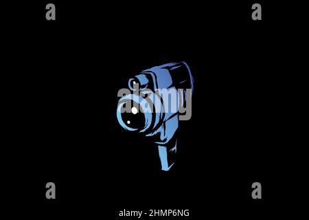 Old Fashioned 8mm Filmkamera im handgezeichneten Stil Stock Vektor