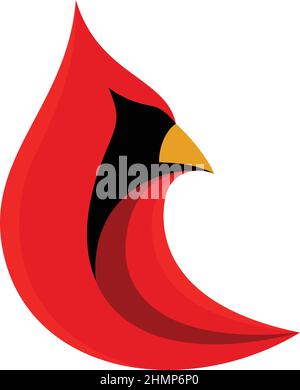 Abstraktes Logo des Roten Kardinals Stock Vektor