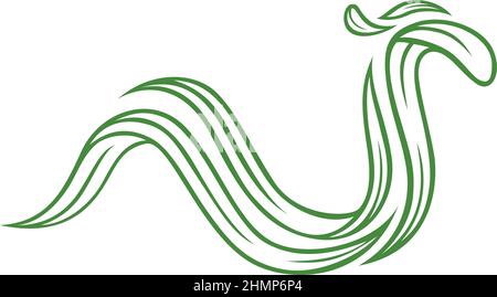 Design von Kamel in Form von Eukalyptusblättern Stock Vektor