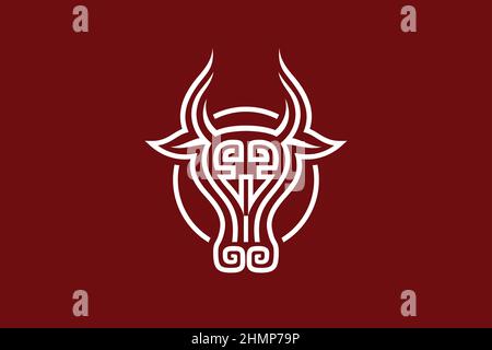 Abstraktes Design Kuhkopfmuster Stock Vektor