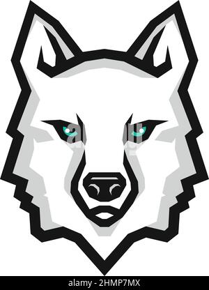 Menschliche Gesichter verstecken sich im Kopf des Wolf Vector Design Stock Vektor