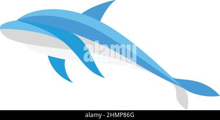 Einfaches abstraktes Design von Dolphin Stock Vektor
