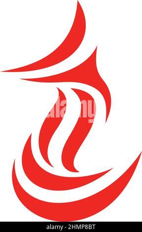 Einfaches Design des abstrakten Fox Vector Stock Vektor