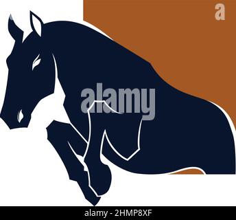 Edgy Design von springende Pferd Stock Vektor