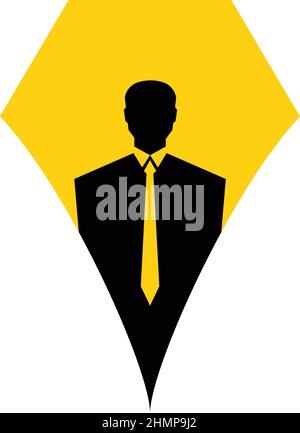 Headhunter-Logo in Stiftform Stock Vektor