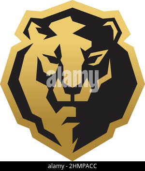 Geometrisches Design des Lion Head Vector Stock Vektor