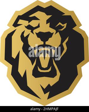 Geometrisches Design von Roaring Lion Vector Stock Vektor