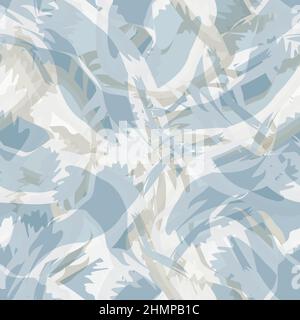 Abstrakt gemalt Vektor Glitch Stil nahtlose Muster Hintergrund. Marmorieren mit überlappenden, kräftigen Pinselstrichen. Unperfekte Mischung mit Scribble Stock Vektor