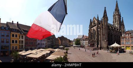 Mulhouse-Frankreich-Panorama Stockfoto