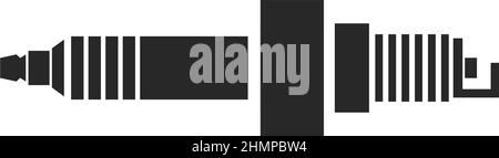 Auto-Zündkerzen Einfaches Symbol Stock Vektor