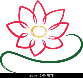 Einfache Abstrakte Lotusblume Stock Vektor