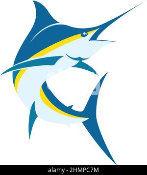 Einfaches Design von Schwertfisch Stock Vektor