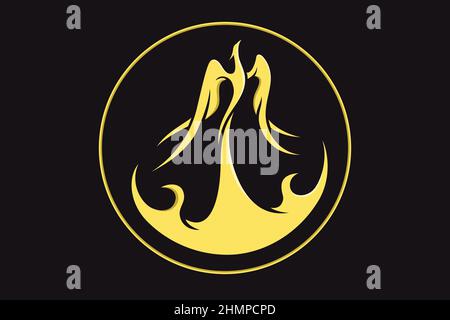 Phoenix raising from the Flame Vector Design Stock Vektor
