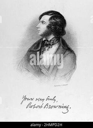 ROBERT BROWNING (1812-1889) englischer Dichter und Dramatiker Stockfoto