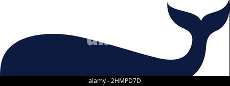 Simple Vector Silhouette eines Wals Stock Vektor