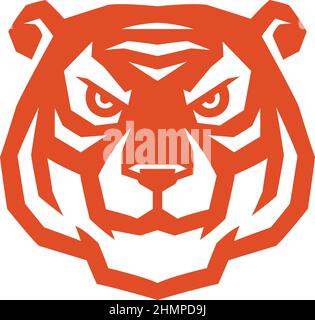Geometrisches Design des Tiger Head Vector Stock Vektor