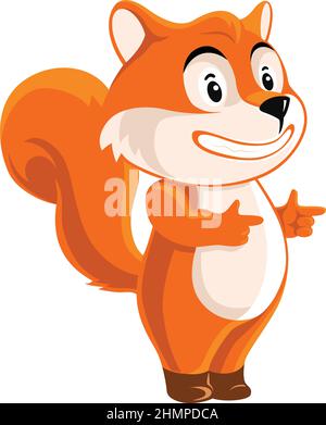 Lustige Eichhörnchen Cartoon Charakter Design Stock Vektor