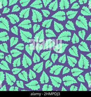 Elegantes, trendiges, nahtloses Vektor-Blümchenmuster aus exotischen Philodendronblättern. Modisches, wiederholtes Blattmuster Stock Vektor