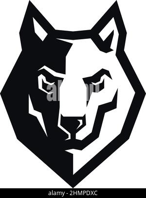 Leiter von Wolf Geometric Design Stock Vektor