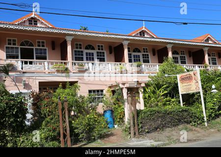 Hotel Kaz Marie Alish, Dauphin Street, Gros Islet, Saint Lucia, Windward Islands, Kleinere Antillen, Westindien, Karibisches Meer Stockfoto