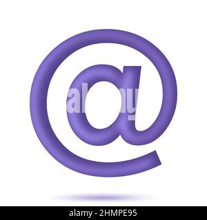 e-Mail-Symbol 3D. Vektordarstellung auf weißem Hintergrund isoliert Stock Vektor