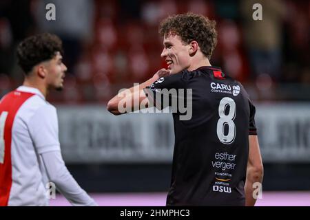 Rotterdam, Niederlande. 11th. Februar 2022. ROTTERDAM, NIEDERLANDE - 11. FEBRUAR: Mats Wieffer von Excelsior Rotterdam während des Keuken Kampioen Divisie-Spiels zwischen Excelsior Rotterdam und Jong Ajax im Van Donge & De Roo Stadion am 11. Februar 2022 in Rotterdam, Niederlande (Foto von Herman Dingler/Orange Picles) Credit: Orange Pics BV/Alamy Live News Stockfoto