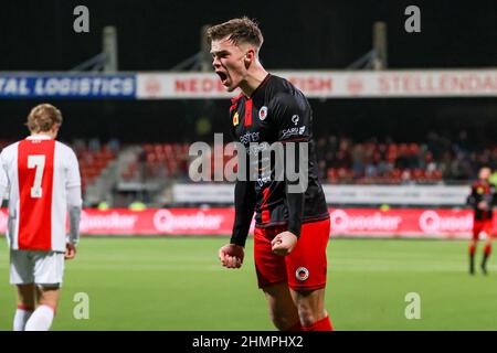Rotterdam, Niederlande. 11th. Februar 2022. ROTTERDAM, NIEDERLANDE - 11. FEBRUAR: Während des Keuken Kampioen Divisie-Spiels zwischen Excelsior Rotterdam und Jong Ajax im Van Donge & De Roo Stadion am 11. Februar 2022 in Rotterdam, Niederlande (Foto von Herman Dingler/Orange Picics) Credit: Orange Pics BV/Alamy Live News Stockfoto
