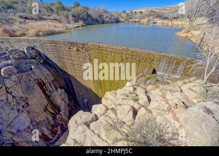 Fain Lake Dam, Prescott Valley, Yavapai County, Arizona, USA Stockfoto