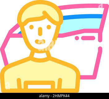 Schlosser Werkstatt Farbe Symbol Vektor Illustration Stock Vektor