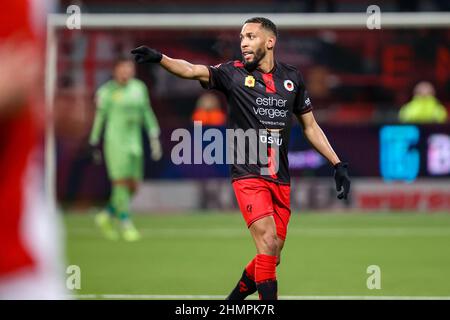 Rotterdam, Niederlande. 11th. Februar 2022. ROTTERDAM, NIEDERLANDE - 11. FEBRUAR: Michael Chacon von Excelsior Rotterdam während des Keuken Kampioen Divisie-Spiels zwischen Excelsior Rotterdam und Jong Ajax im Van Donge & De Roo Stadion am 11. Februar 2022 in Rotterdam, Niederlande (Foto von Herman Dingler/Orange Picles) Credit: Orange Pics BV/Alamy Live News Stockfoto