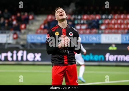 Rotterdam, Niederlande. 11th. Februar 2022. ROTTERDAM, NIEDERLANDE - 11. FEBRUAR: Thijs Dallinga von Excelsior Rotterdam während des Keuken Kampioen Divisie-Spiels zwischen Excelsior Rotterdam und Jong Ajax im Van Donge & De Roo Stadion am 11. Februar 2022 in Rotterdam, Niederlande (Foto von Herman Dingler/Orange Picles) Credit: Orange Pics BV/Alamy Live News Stockfoto