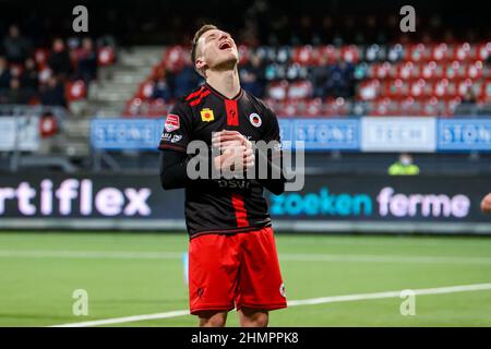 Rotterdam, Niederlande. 11th. Februar 2022. ROTTERDAM, NIEDERLANDE - 11. FEBRUAR: Thijs Dallinga von Excelsior Rotterdam während des Keuken Kampioen Divisie-Spiels zwischen Excelsior Rotterdam und Jong Ajax im Van Donge & De Roo Stadion am 11. Februar 2022 in Rotterdam, Niederlande (Foto von Herman Dingler/Orange Picles) Credit: Orange Pics BV/Alamy Live News Stockfoto
