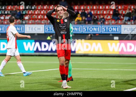 Rotterdam, Niederlande. 11th. Februar 2022. ROTTERDAM, NIEDERLANDE - 11. FEBRUAR: Thijs Dallinga von Excelsior Rotterdam während des Keuken Kampioen Divisie-Spiels zwischen Excelsior Rotterdam und Jong Ajax im Van Donge & De Roo Stadion am 11. Februar 2022 in Rotterdam, Niederlande (Foto von Herman Dingler/Orange Picles) Credit: Orange Pics BV/Alamy Live News Stockfoto