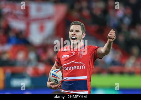 Kingston upon Hull, Großbritannien. 11th. Februar 2022. Matt Parcell #9 von Hull KR Appleas in Kingston upon Hull, Vereinigtes Königreich am 2/11/2022. (Foto von Mark Cosgrove/News Images/Sipa USA) Quelle: SIPA USA/Alamy Live News Stockfoto