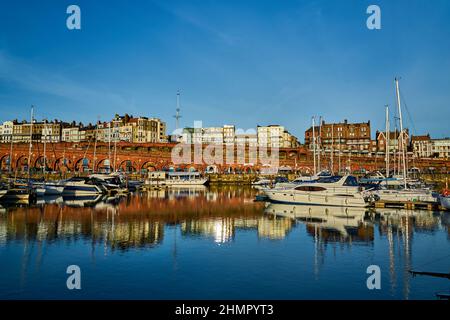 Die Bögen des Ramsgate Royal Harbour Stockfoto