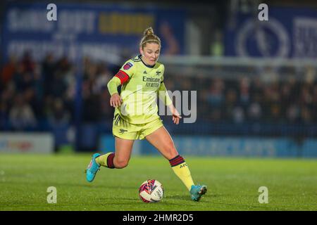 London, Großbritannien. 11th. Februar 2022. 11th February 2022 ; Kingsmeadow Stadium, Norbiton, Kingston upon Thames, London: Womens Super League Football, Chelsea versus Arsenal ; Kim Little of Arsenal Credit: Action Plus Sports Images/Alamy Live News Stockfoto