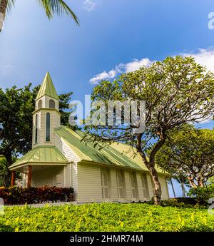 Hochzeitskapelle im hawaiianischen Stil, Keauhou, Hawaii Island, Hawaii, USA Stockfoto